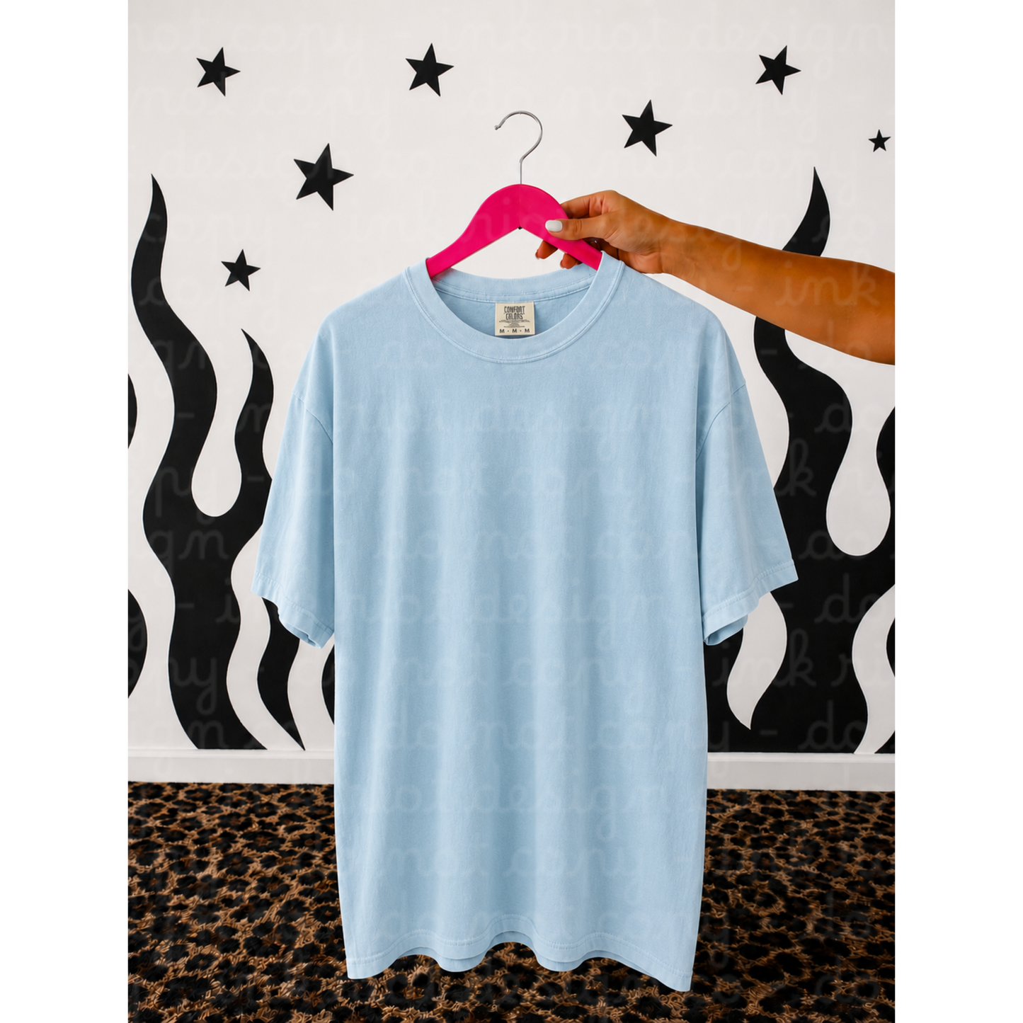 Chambray T-Shirt Mock