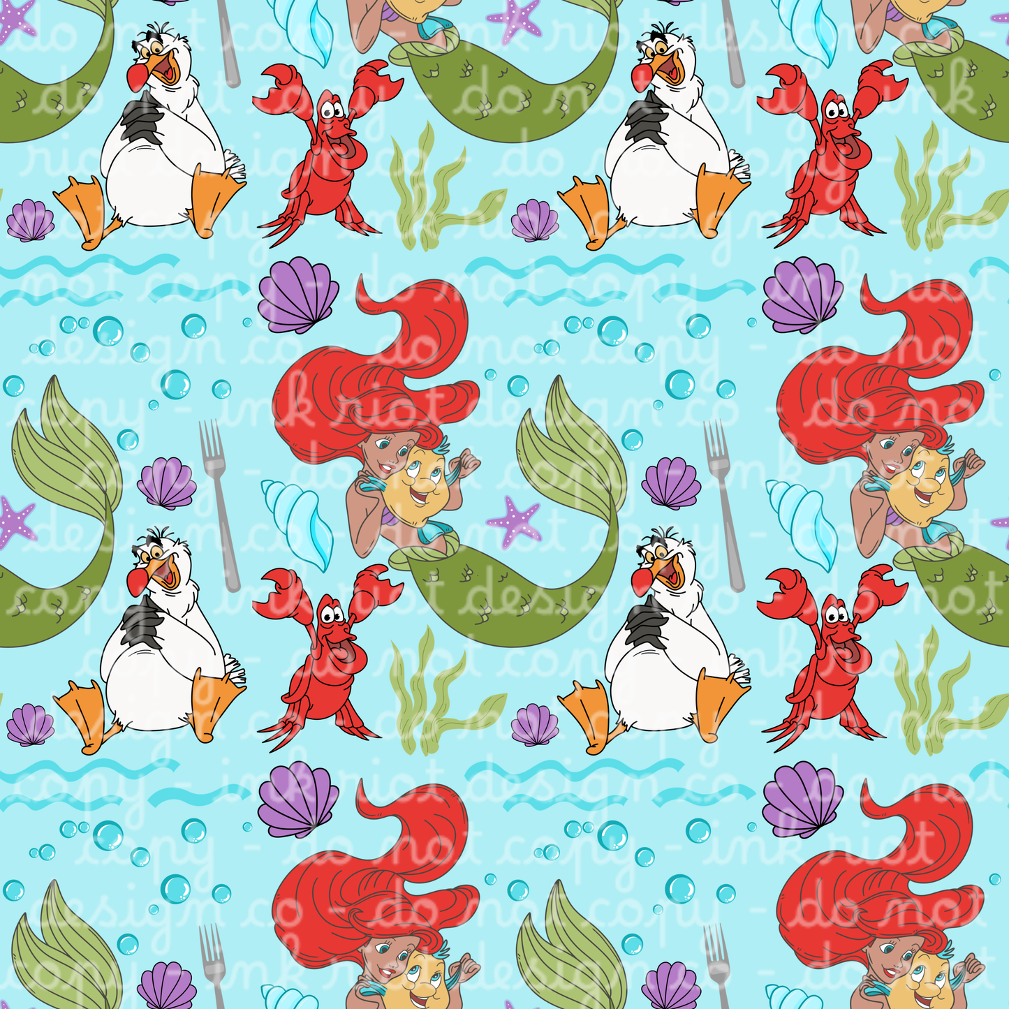Blue Under the Sea Seamless