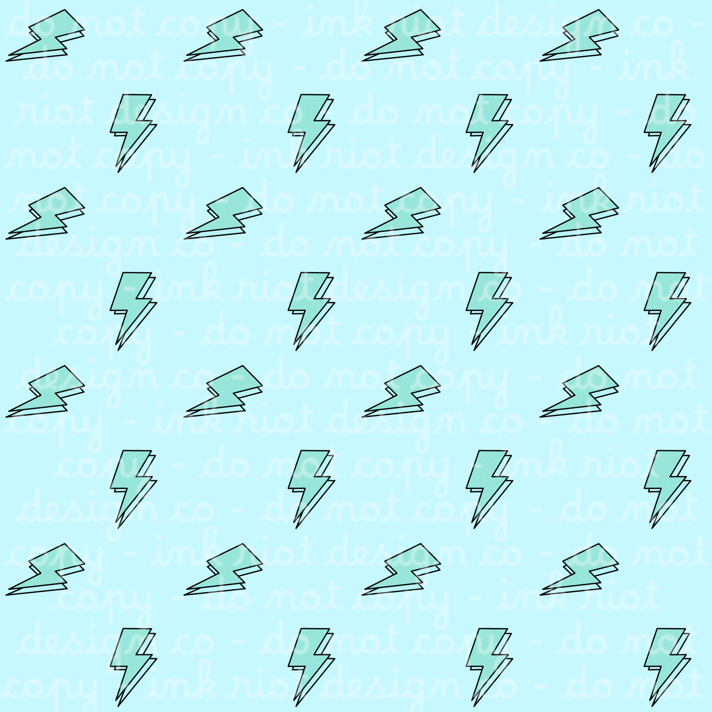 Blue Lightning Bolts Seamless