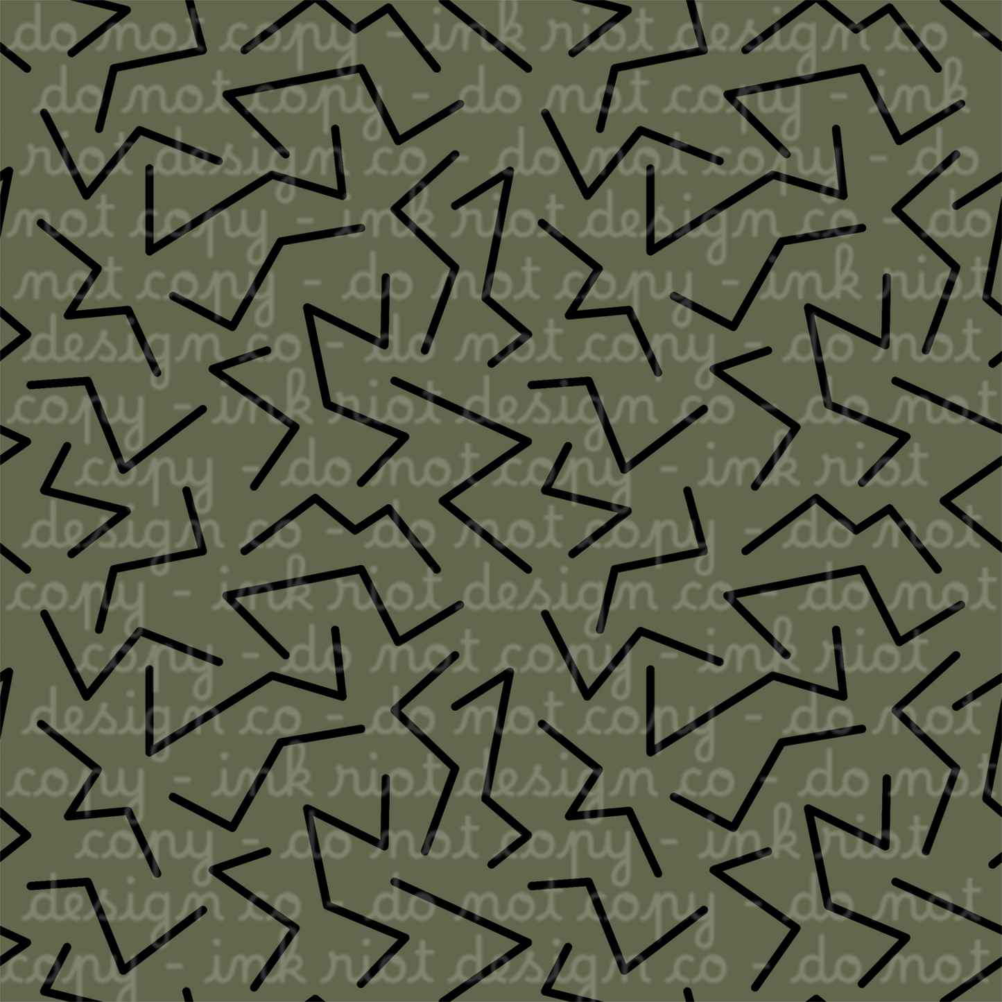 Dark Green Zig Zags Seamless