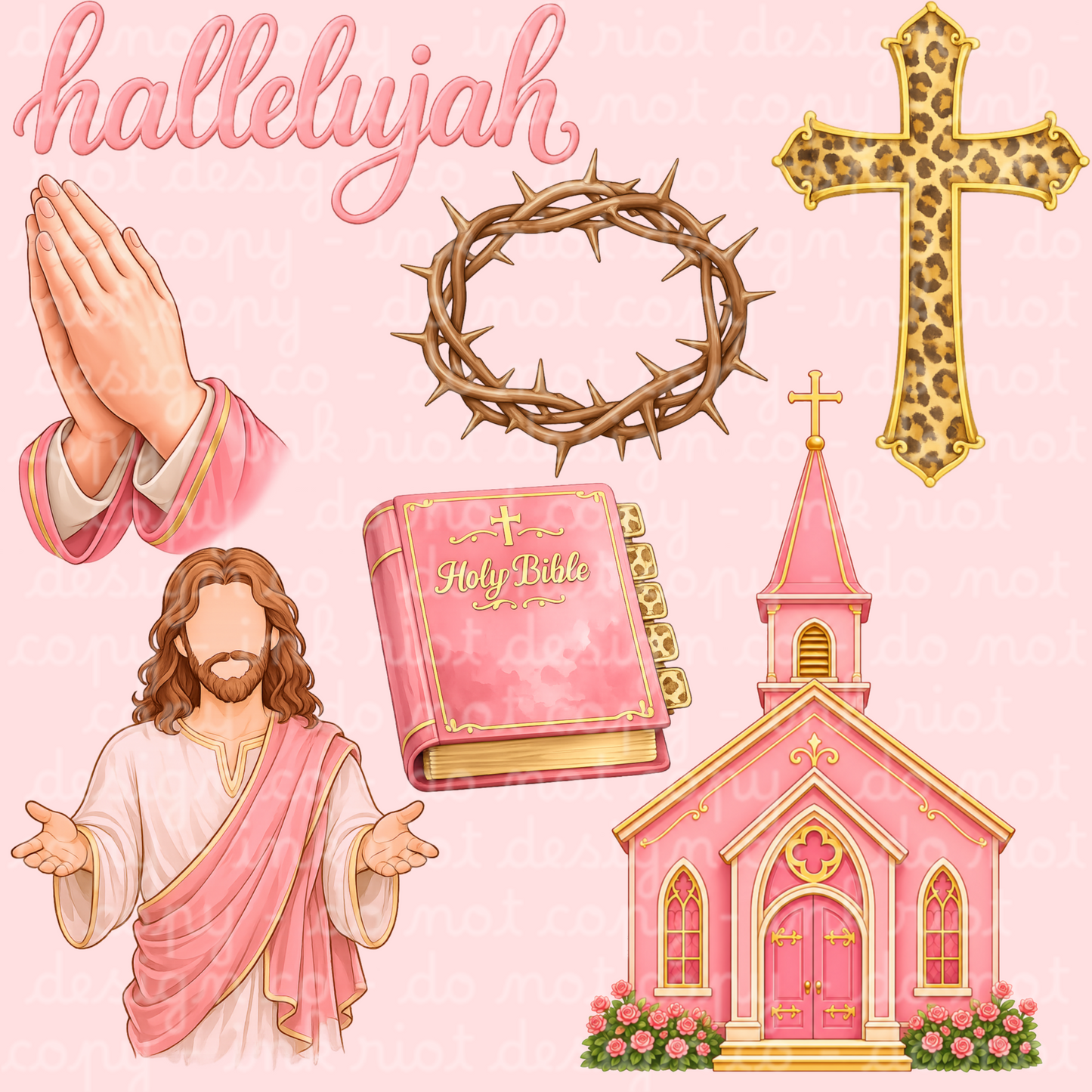 Hallelujah Clipart Bundle - COMMERCIAL USE ONLY