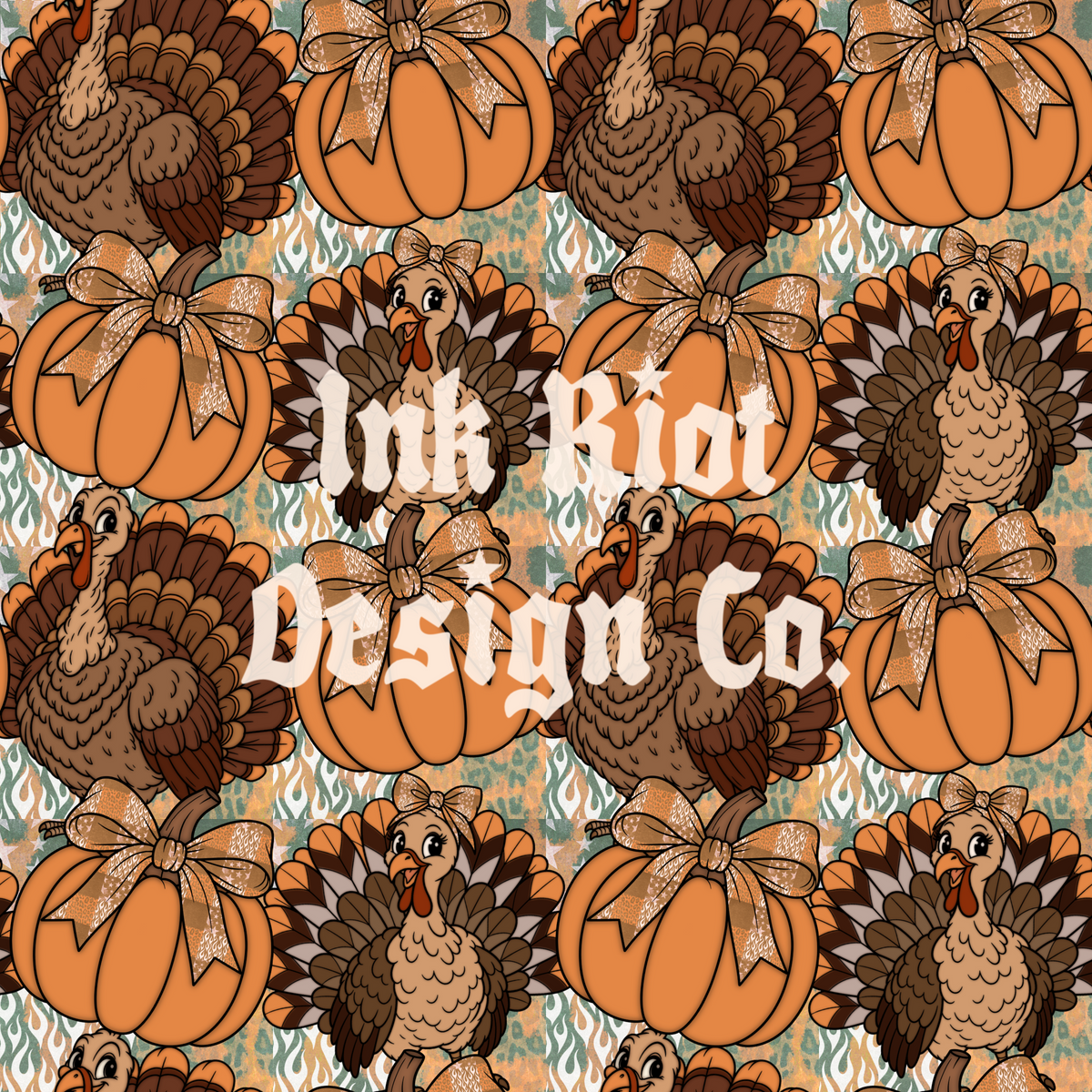 Fall Turkeys Seamless