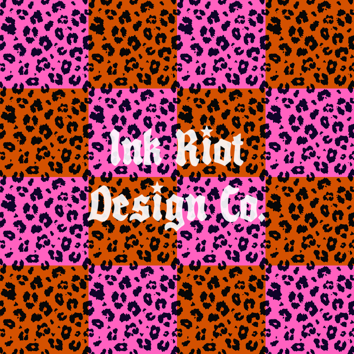Pink & Orange Leopard Seamless