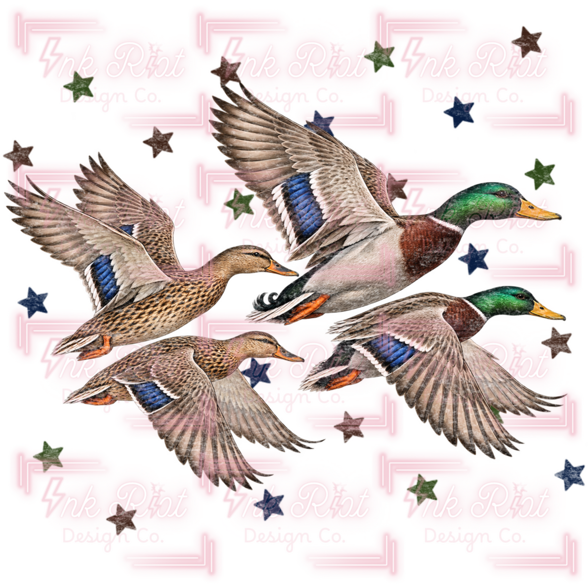 Mallard & Stars PNG