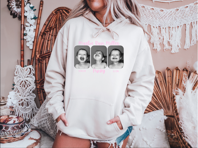 Mighty Marloe B&W w/Pink Hoodie