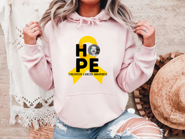 Mighty Marloe Hope Gold Ribbon Hoodie
