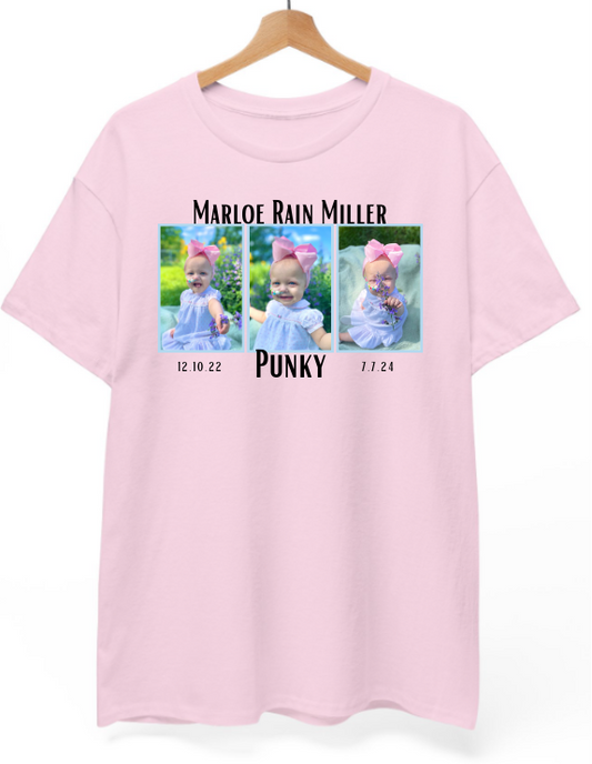 Mighty Marloe Pink Bow w/Blue Frame T-Shirt