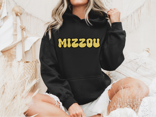 Gold Glitter Mizzou Hoodie