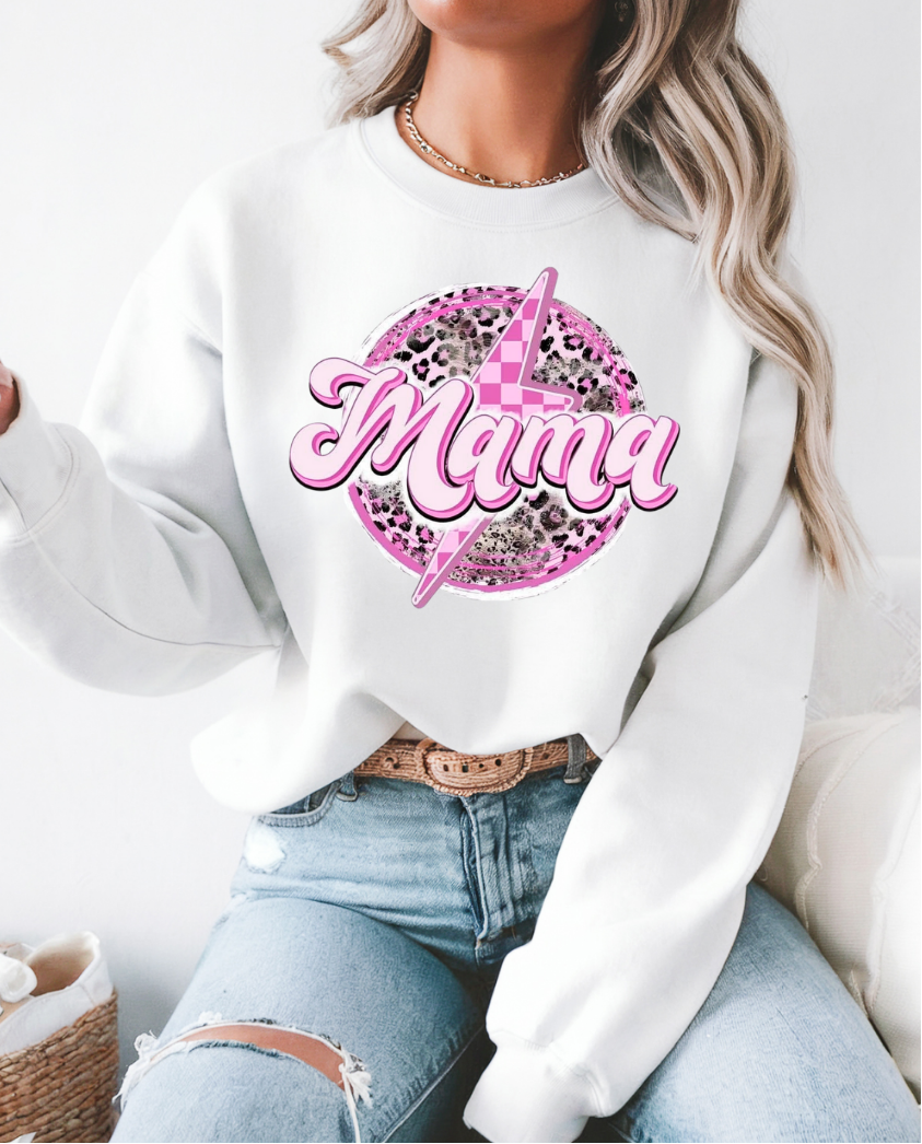 White Leopard Circle & Lightning Mama