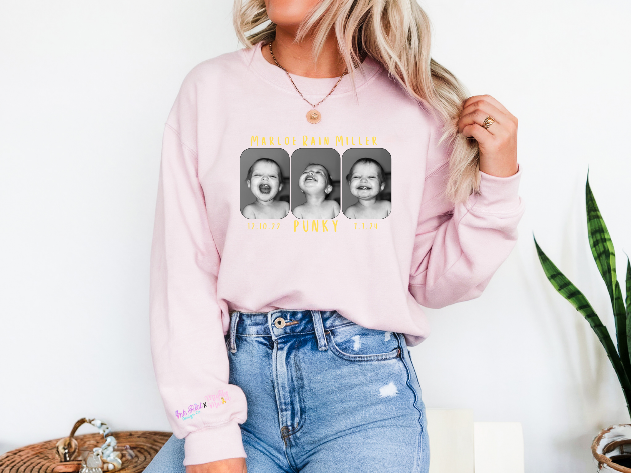 Mighty Marloe B&W w/Yellow Sweatshirt