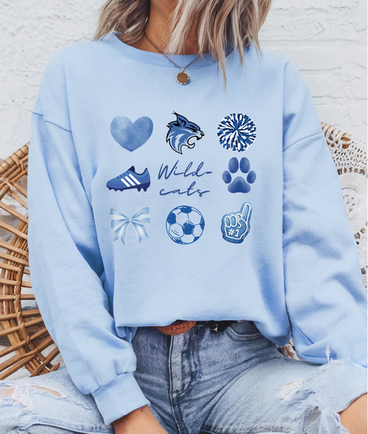 Wildcats Soccer Icons Sweatshirt
