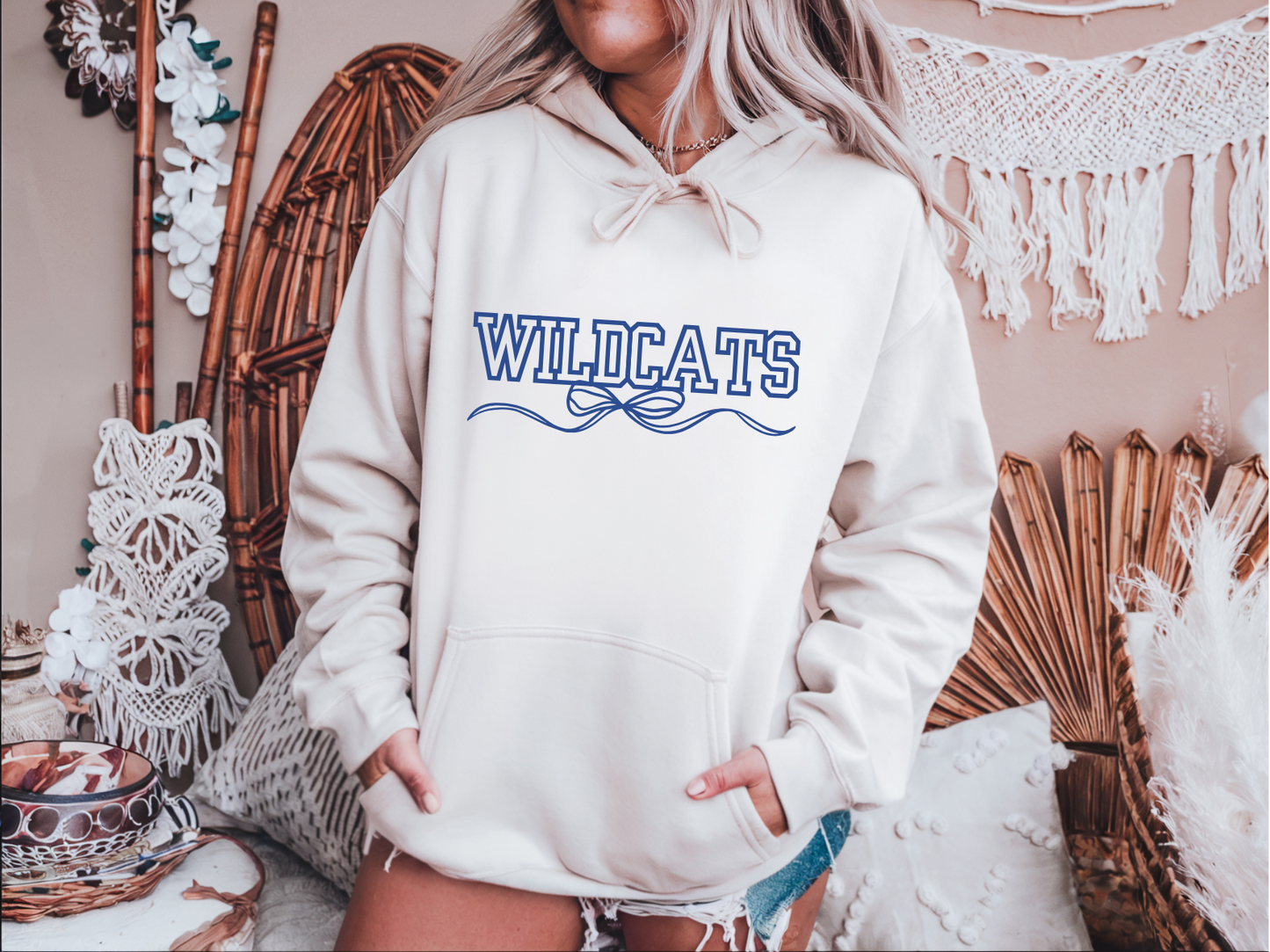 Wildcats Bow Hoodie