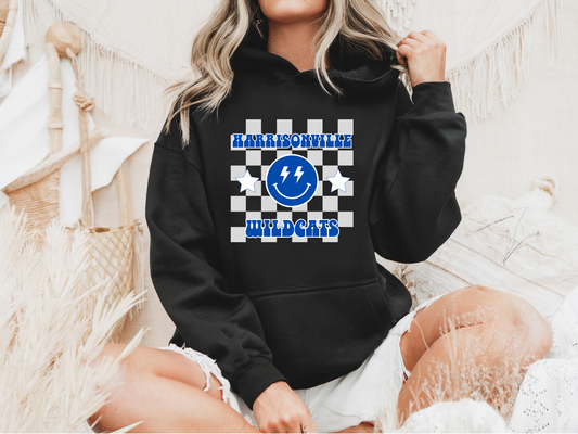 Wildcats Checkered Smiley Hoodie