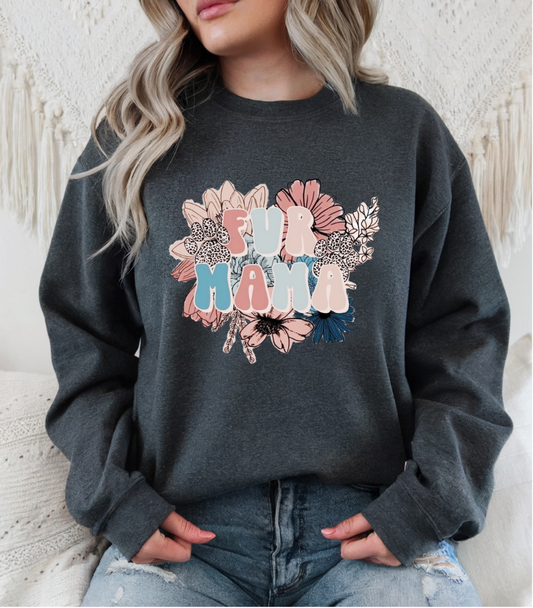 Fur Mama Flowers Sweatshirt