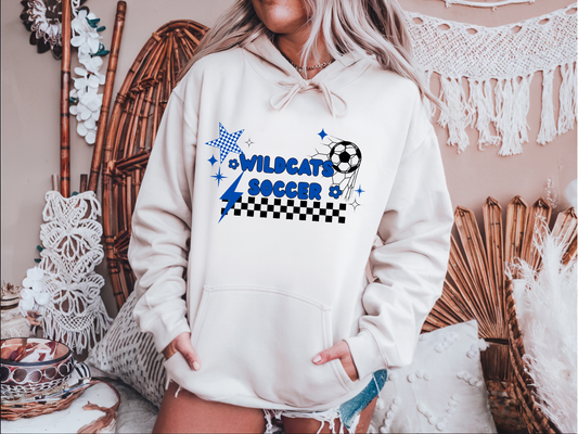 Checkered Wildcats Soccer Hoodie