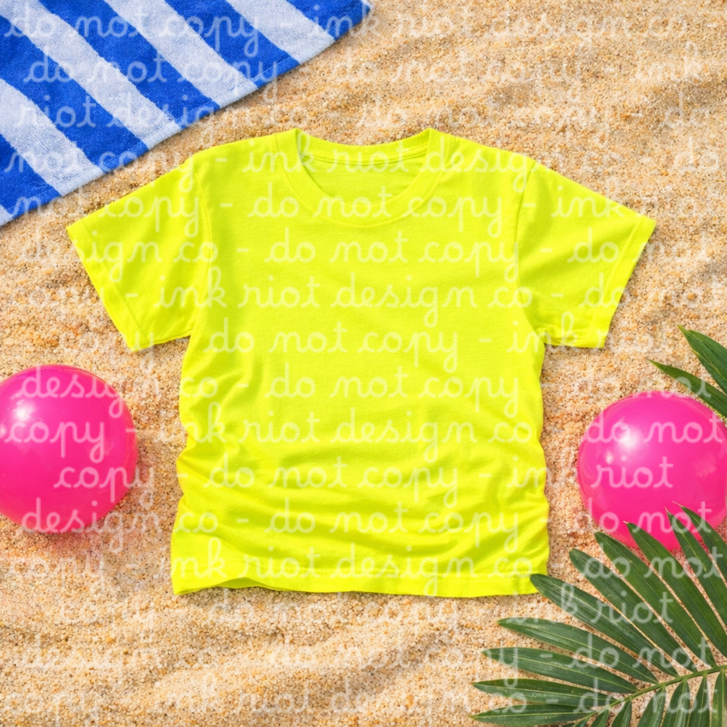 Beach - Neon Lemon T-shirt Mock