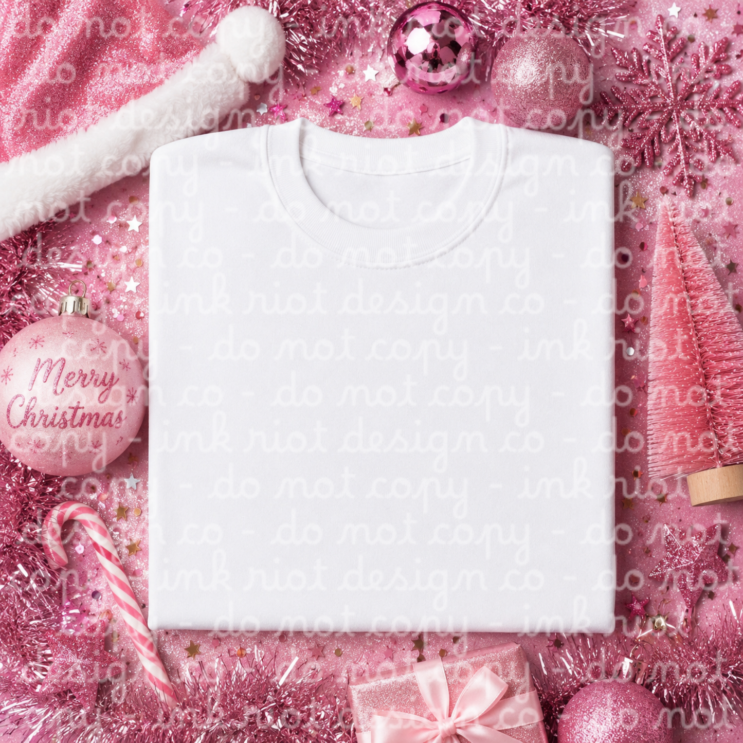White Pink Christmas Mock