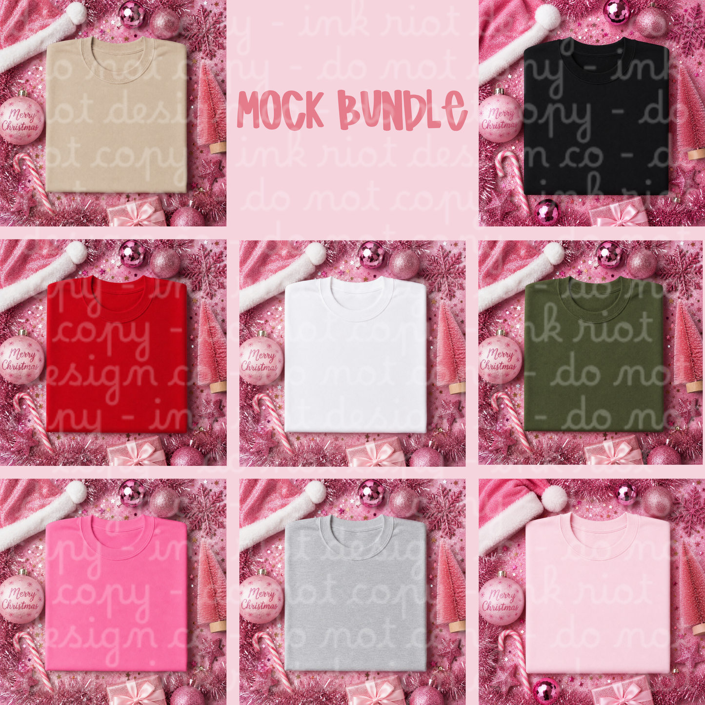 Pink Christmas Mock Bundle