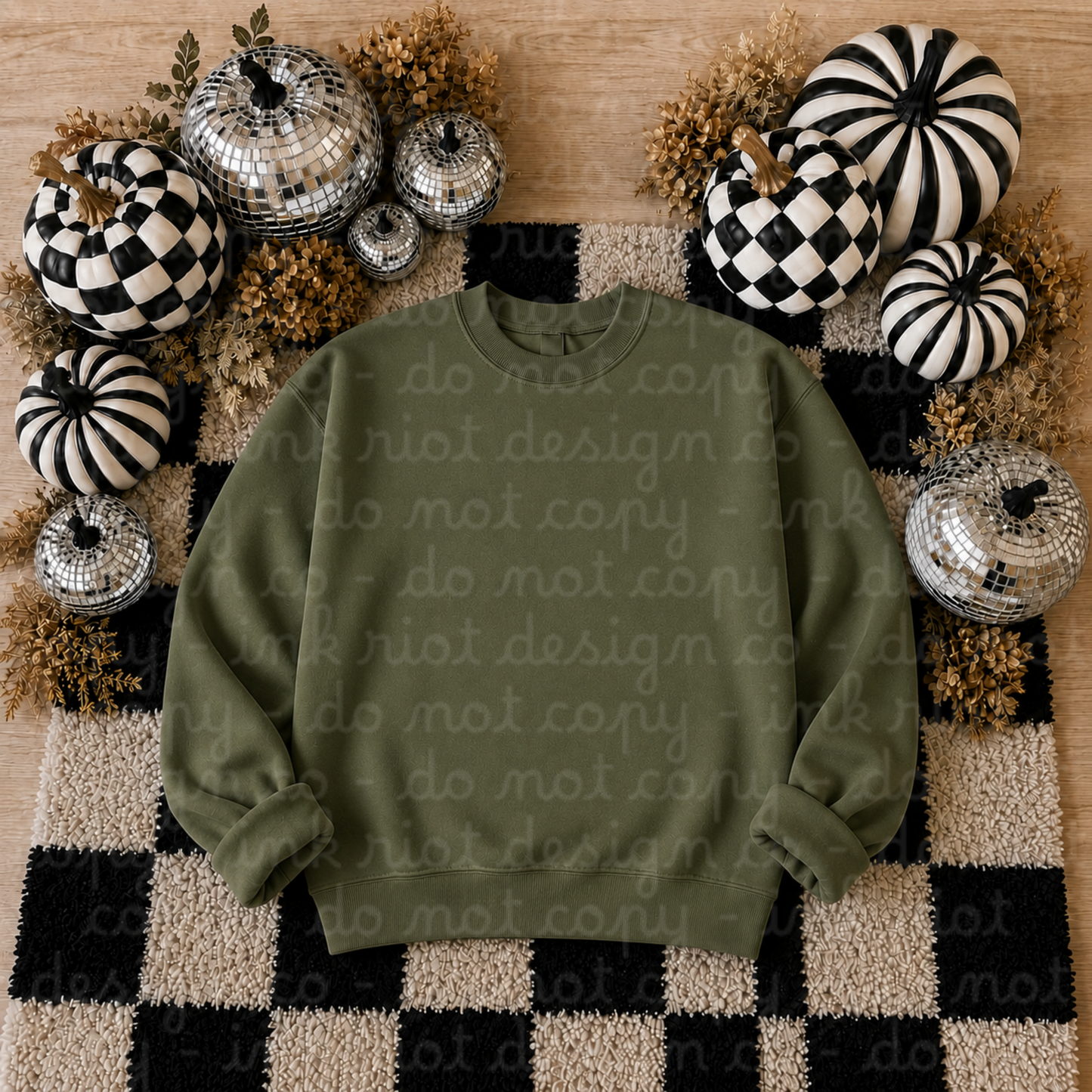 Military Green Fall Sweatshirt Mock