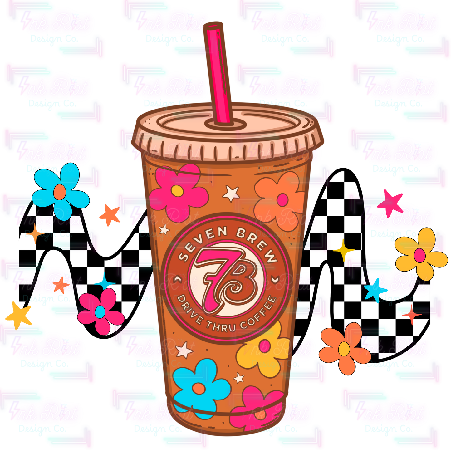 Checker Flower 7B PNG