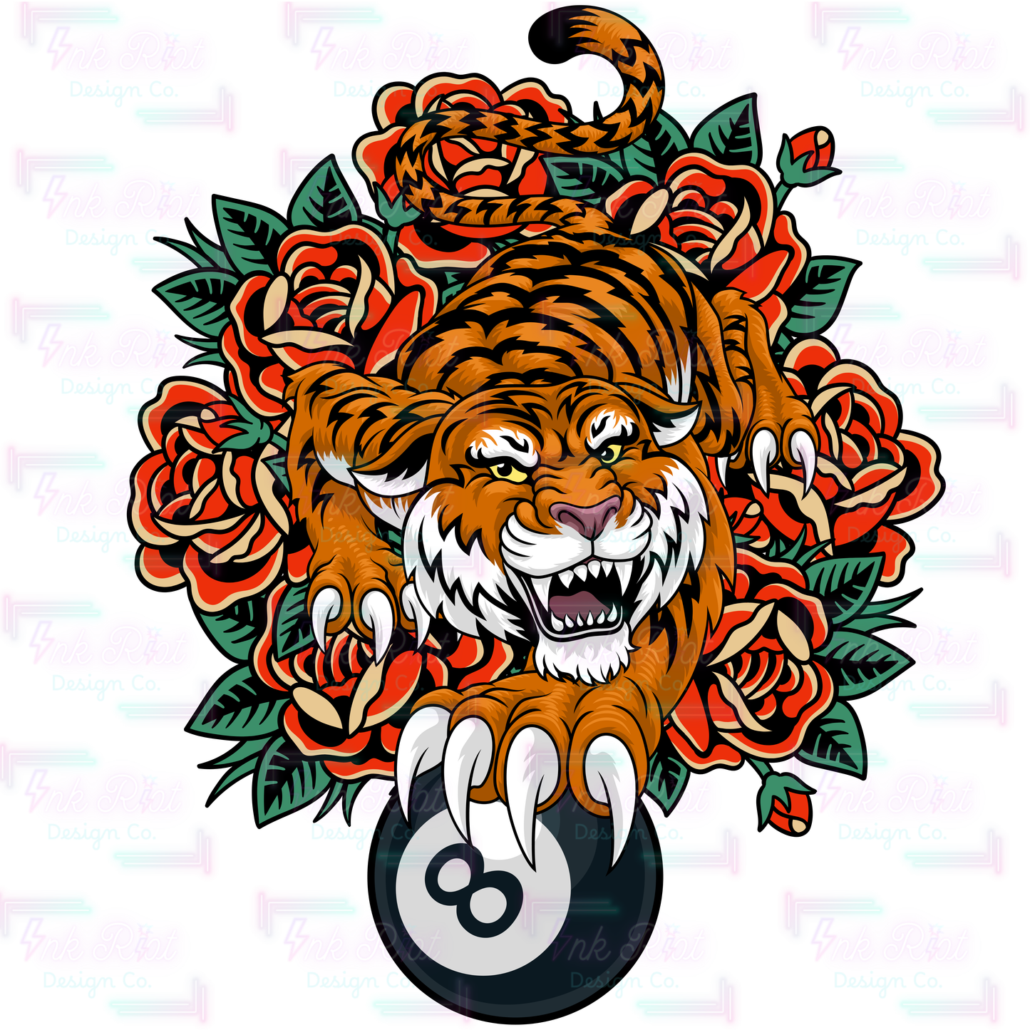 Floral Tiger PNG
