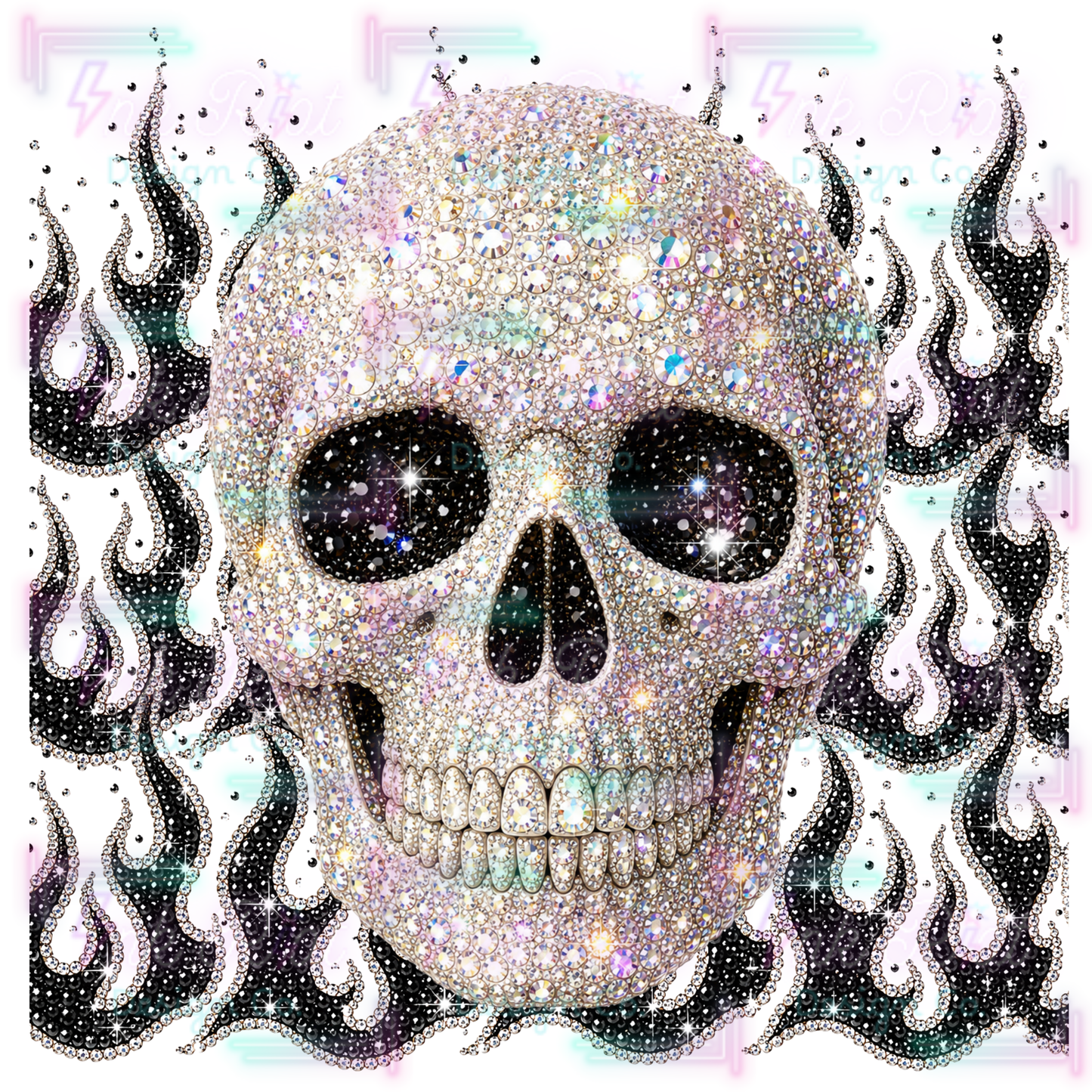 Flaming Skull PNG