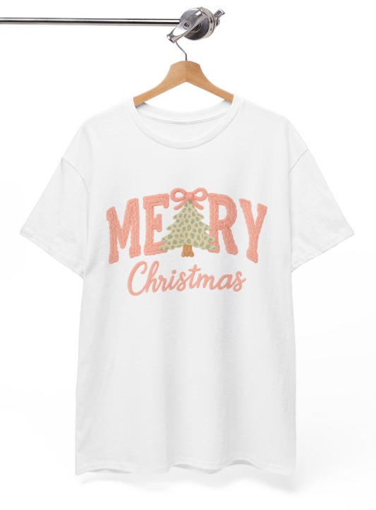 Faux Yarn Merry Christmas Pink & Green