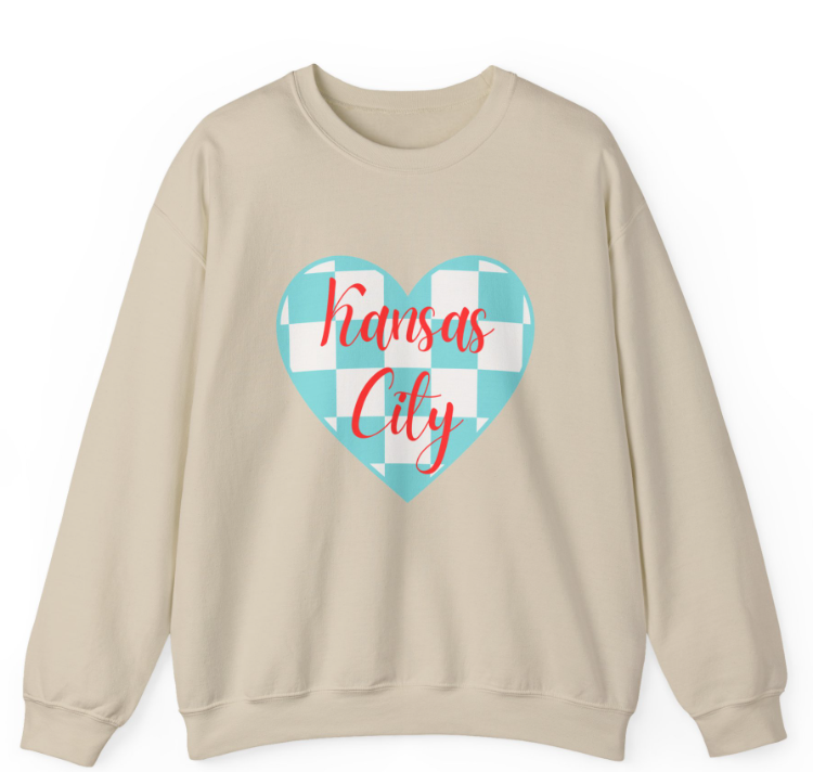 Kansas City Checkered Heart