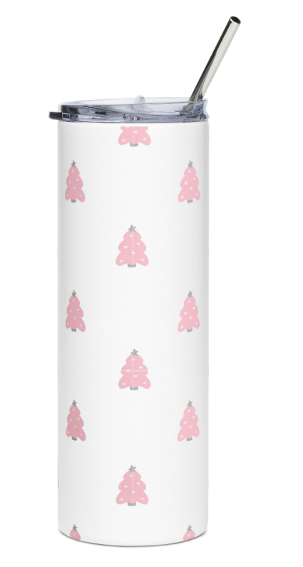 Pink Christmas Trees Tumbler