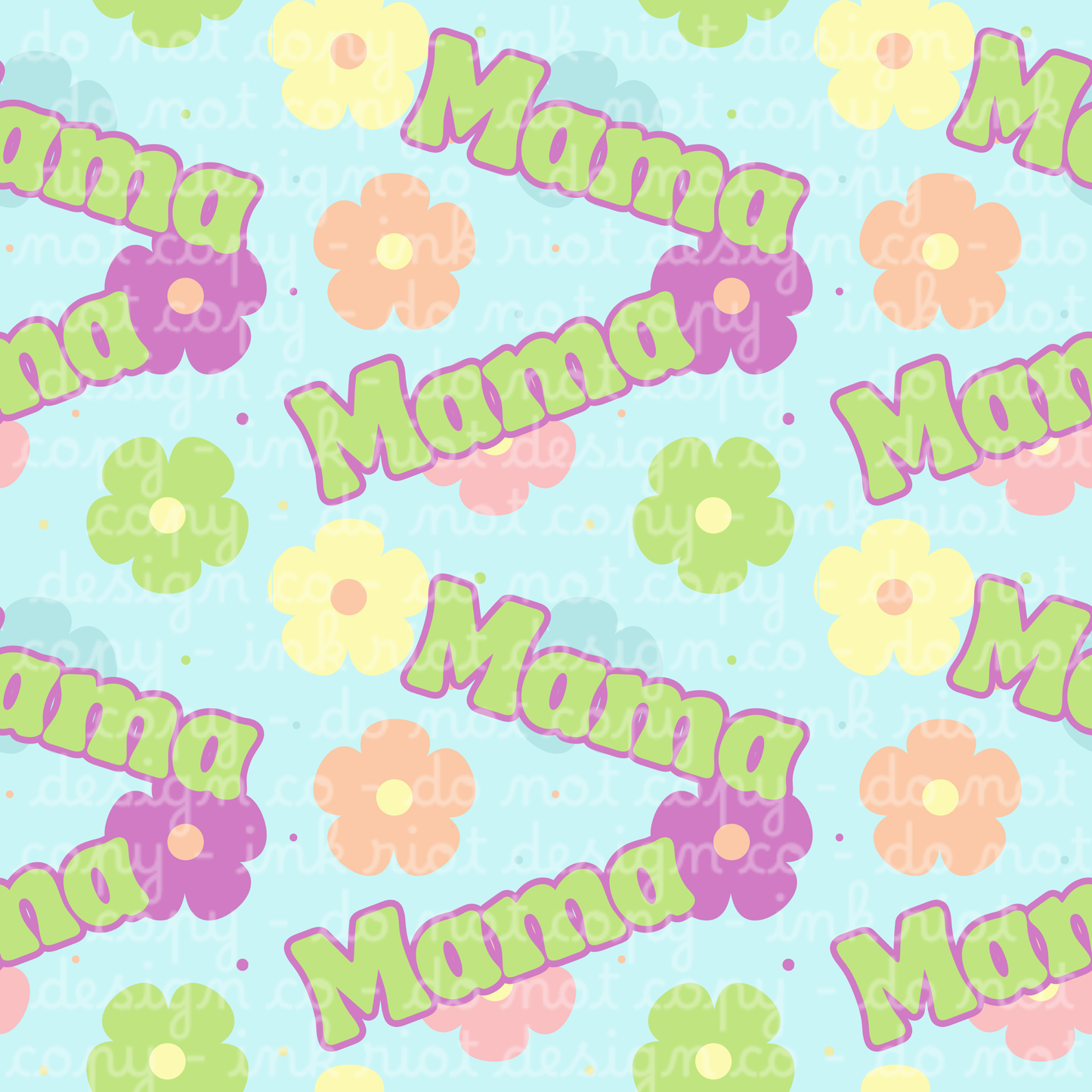 Purple & Green Mama Seamless