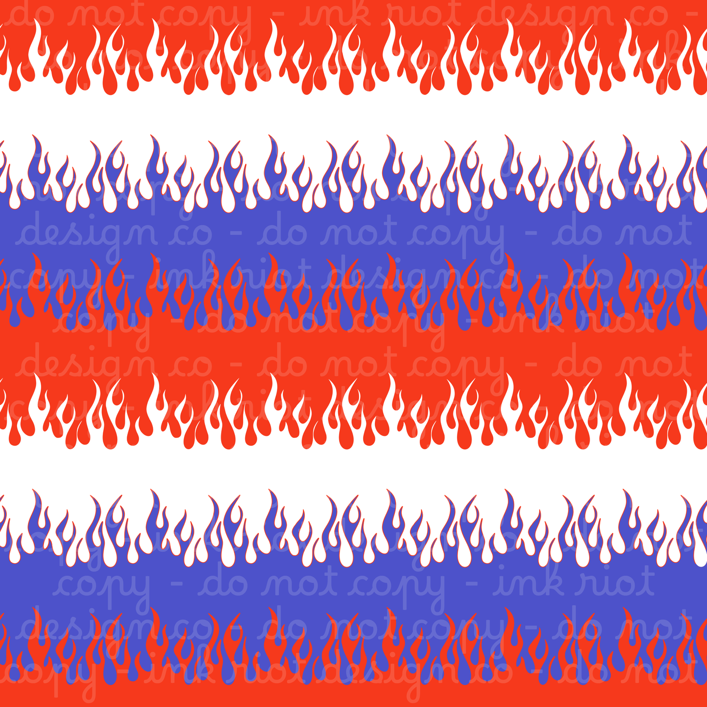 RWB Flames Seamless