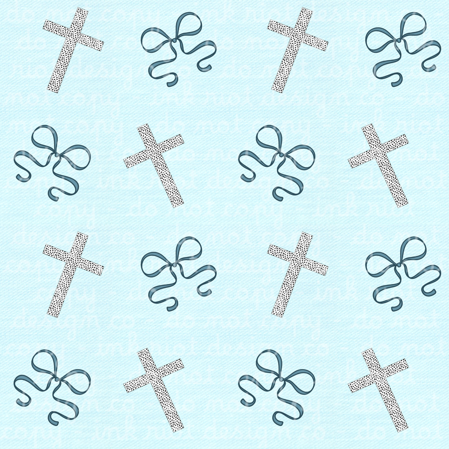 Blue Cross and Bow Seamless
