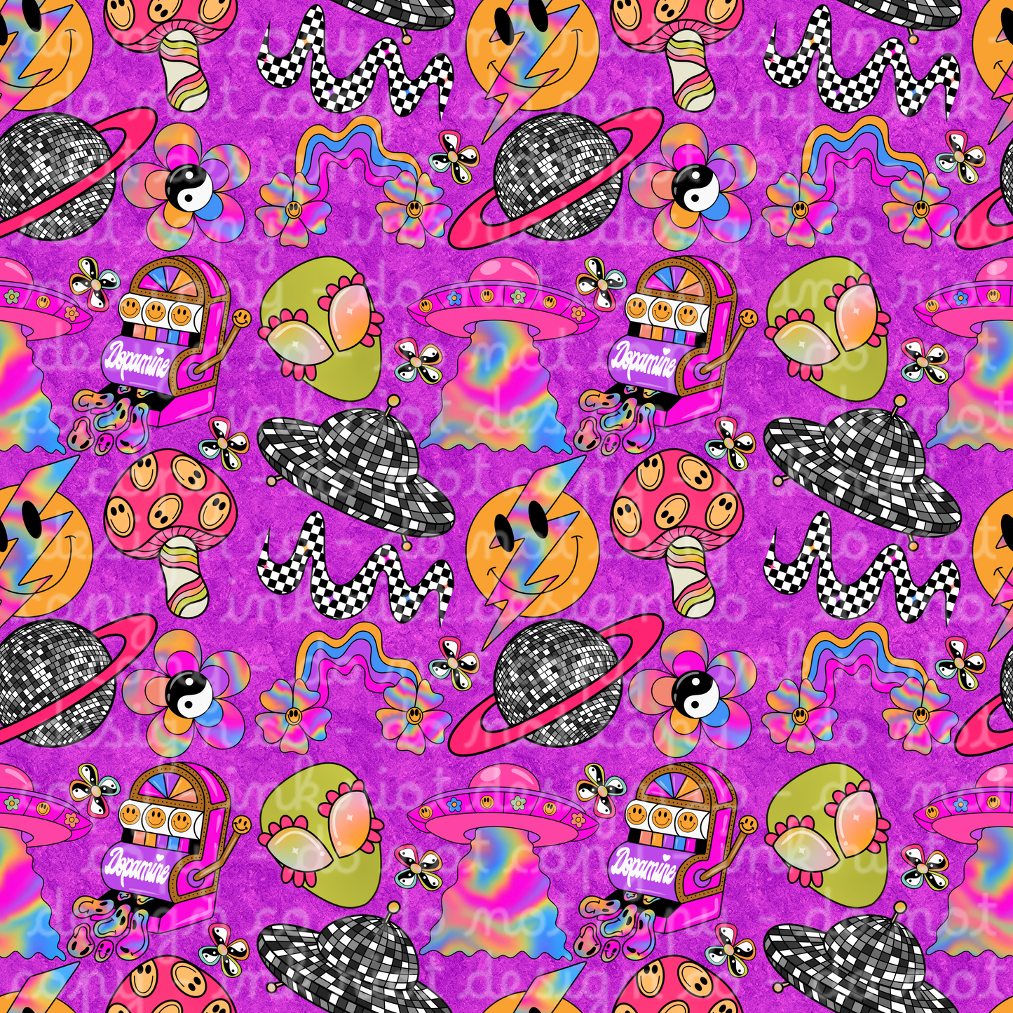 Dopamine Machine Purple Seamless