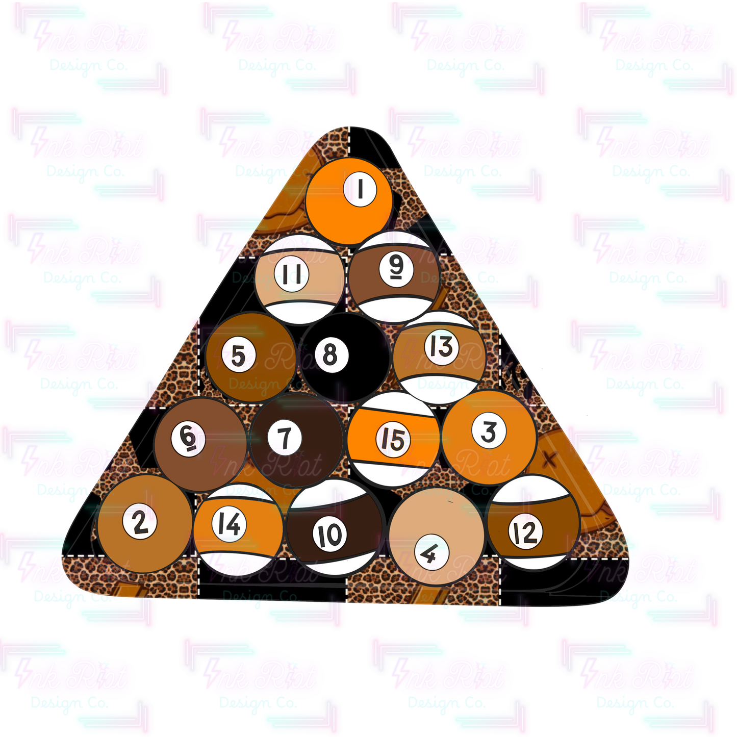 Leopard Pool Rack Clipart - COMMERCIAL USE ONLY