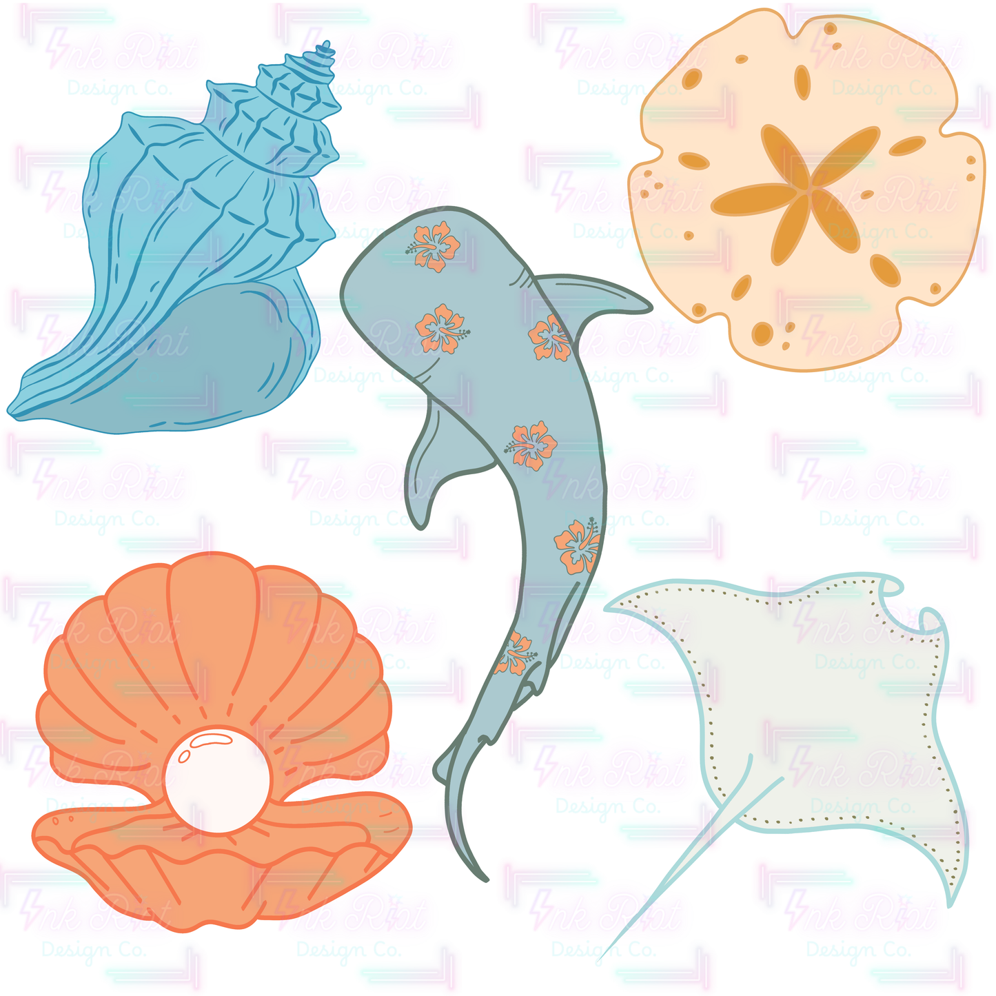 Beachy Clipart Bundle - COMMERCIAL USE ONLY