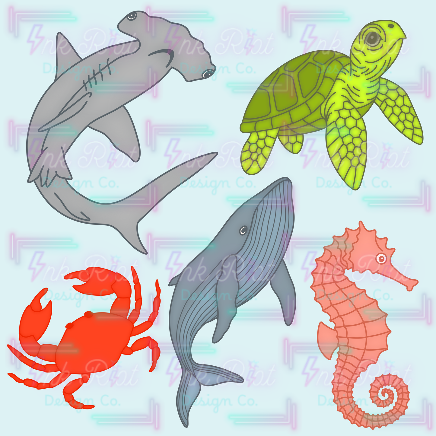 Sealife Clipart Bundle - COMMERCIAL USE ONLY