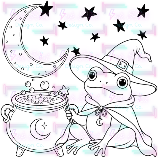 Witchy Frog Colorable PNG - EXCLUSIVE - NO CODES