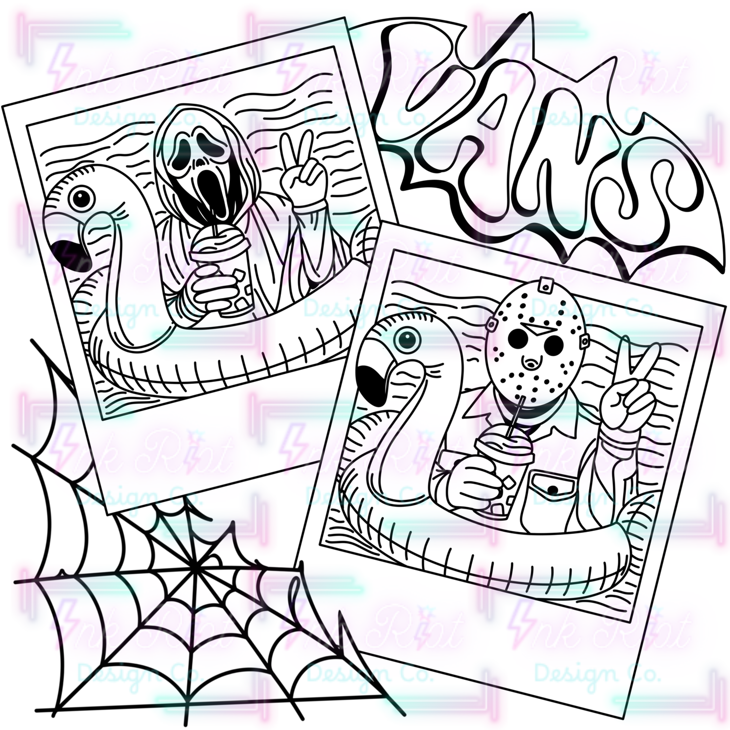 Summer Slashers Colorable PNG - EXCLUSIVE - NO CODES