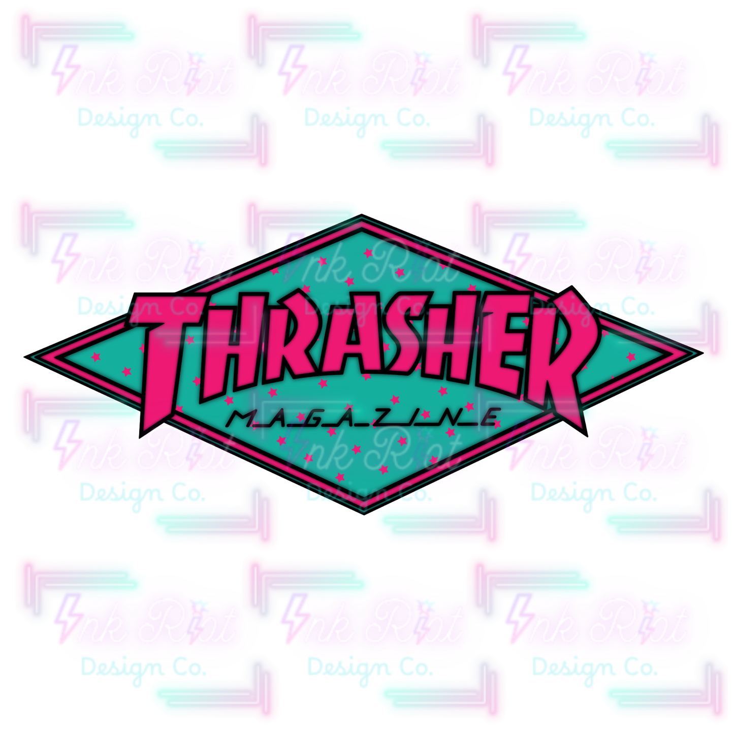 Pink & Blue Thrash PNG