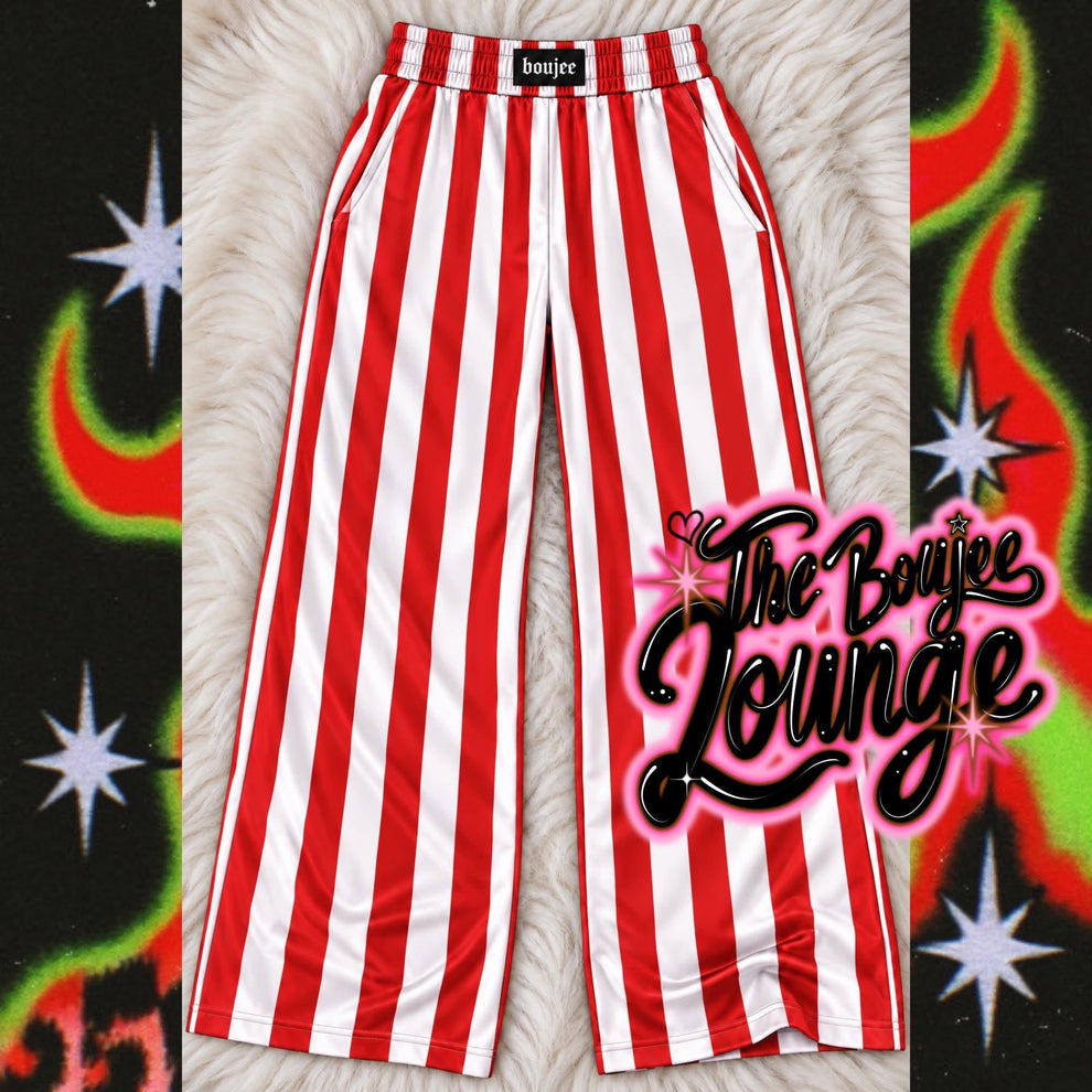 Boujee Lounge Red Striped Pants Pre-Sale – Ink Riot Design Co.