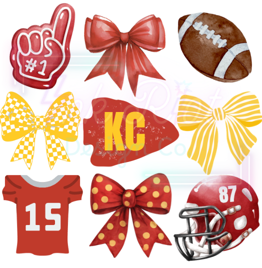 KC Football 1-6 DTF Print