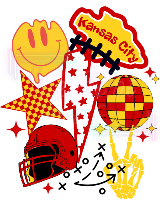 KC Football 1-9 DTF Print