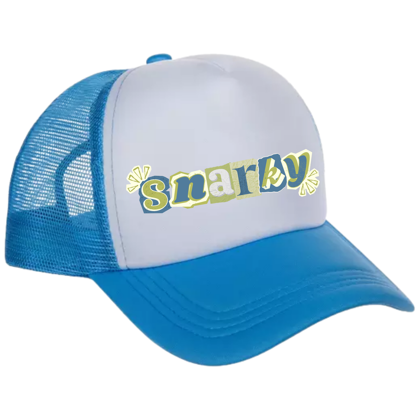 Green & Blue Snarky Trucker Hat