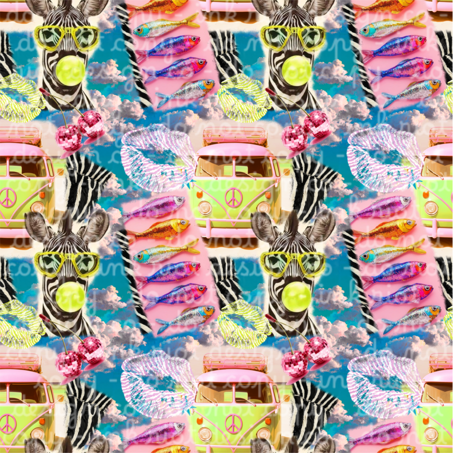 Summer Zebra Seamless
