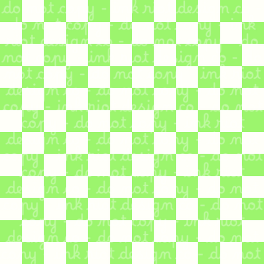 Green & White Checker Seamless