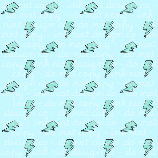 Blue Lightning Bolts Seamless