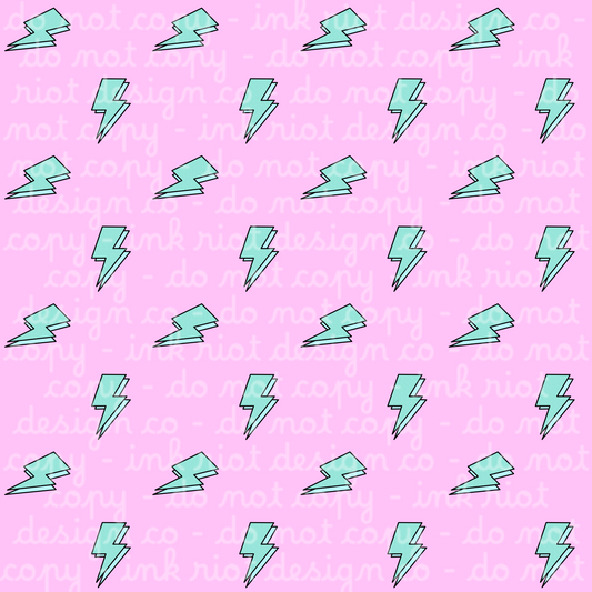 Pink Lightning Bolts Seamless