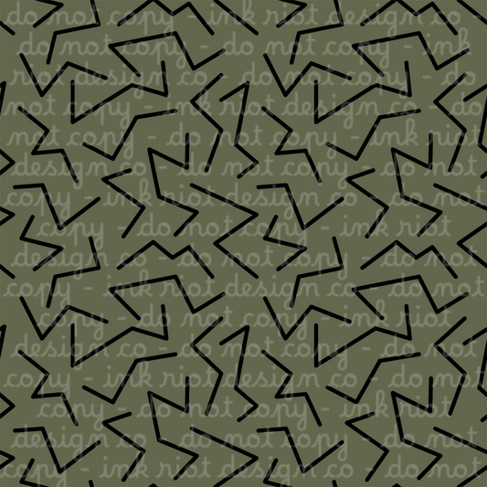 Dark Green Zig Zags Seamless