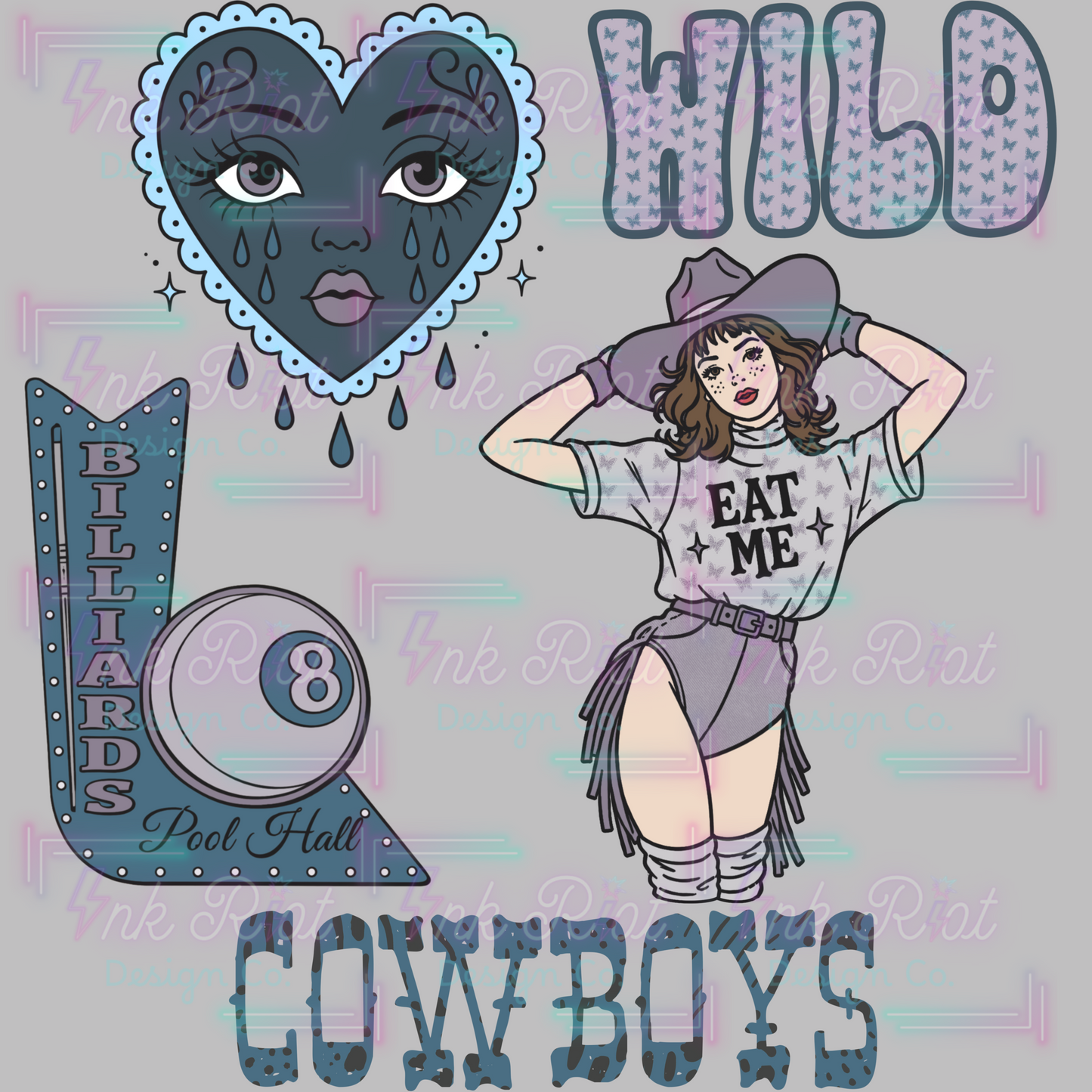 Wild Cowgirl Clipart Bundle - COMMERCIAL USE ONLY