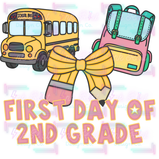 2nd Grade Pink & Yellow PNG